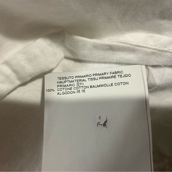 MAISON MARGIElA  White Button Down Shirt Dress with Silver Snaps - Picture 16 of 16